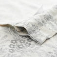 thumbnail image 5 of Gray Floral Kitchen Curtains 24 Inch Length, Linen Farmhouse Cafe Curtains Small Rustic Country Curtains Rod Pocket Tier Curtains, Set 2 Panels Grey on Beige, 5 of 6