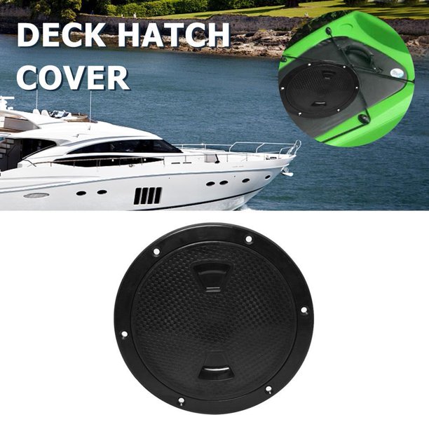 Cubierta de escotillas de plástico desmontable para yate de barco marino (negro 8 pulgadas)