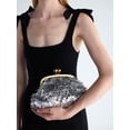 thumbnail image 2 of Free Assembly Women's Mixed Sequin Clutch Handbag, Silver, 2 of 5
