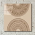 thumbnail image 4 of Epic Art 'Beige And Brown 2 Big Abstractred Woven Circles' by Sabrina Balbuena, Acrylic Glass Wall Art, 12"x12", 4 of 8