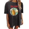thumbnail image 1 of Blusa de manga corta de verano con estampado de Oktoberfest divertido vintage para mujer Pompotops  hfajkhk135627, 1 of 9