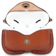 thumbnail image 4 of AirPods Pro Leather Case, Genuine Leather Case with Buckle Keychain and Button Lock for Apple AirPods Pro and Pro 2 Case, Support Wireless Charging - Legacy Pro Snap (Brown), 4 of 6
