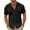 Black, variant on WREESH Men's Beach Button Down Shirts Linen Short Sleeve Vintage Cuban Collar Shirts for Summer Casual Wear Black