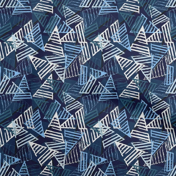 oneOone Polyester Spandex Blue Fabric Abstracts Fabric For Sewing Printed Craft Fabric By The Yard 56 Inch Wide
