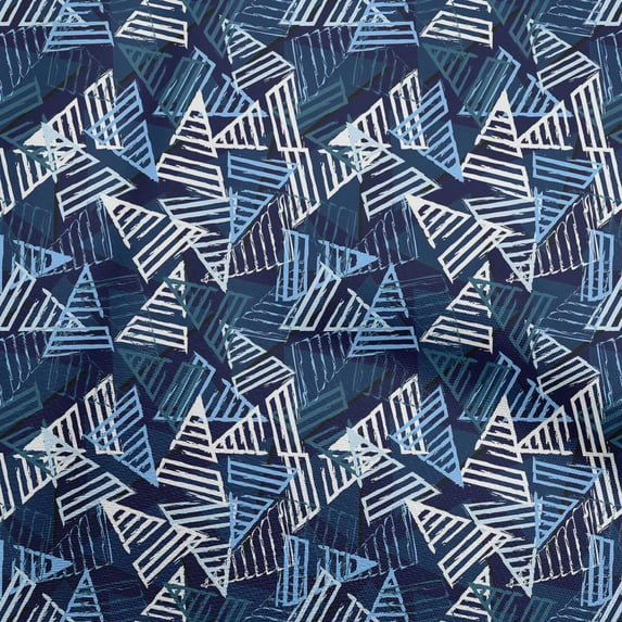 oneOone Cotton Cambric Blue Fabric Abstracts Sewing Fabric By The Yard Printed Diy Clothing Sewing Supplies 42 Inch Wide