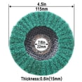 thumbnail image 2 of SATC 5Pcs Metal Cleaning Polishing Wheel Pads 4-1/2 x7/8" Flap Disc for Angle Grinder, 2 of 7