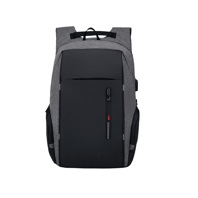 Mochila Para Laptop Con Puerto Y Cable Usb Negro con Gris