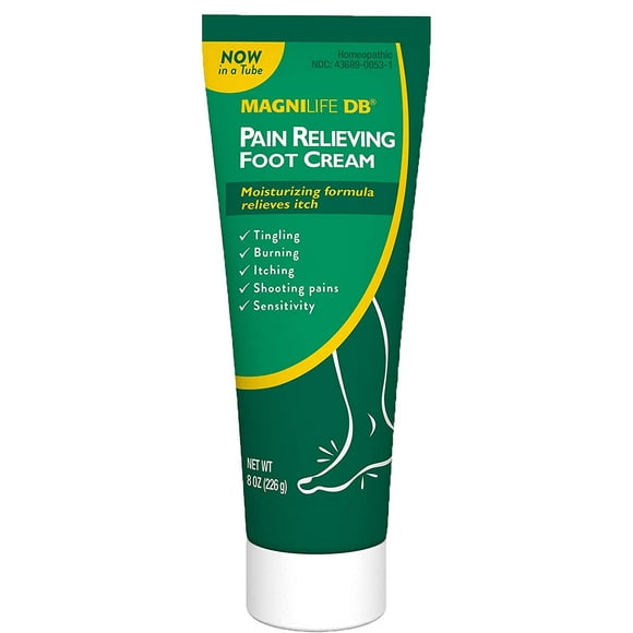 MagniLife DB Crème pour les Pieds Soulageant la Douleur, Apaisant pour Brûler, Picotements, Tirs et Douleurs au Pistolet - Apaise la Peau Sèche, Craquelée, Sensible - Convient aux Peaux Diabétiques (8 oz)