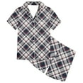thumbnail image 6 of Auroural Pajamas for Boys 5T Toddler Girl Pajamas 5T Girls Button Front Pajama Top & Shorts Set, Plaid Pajama Set, 2-Piece, Sizes 2-14 & Plus, 6 of 6