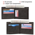 thumbnail image 5 of LOUEBICA Mens Wallet Leather RFID Blocking Large Capacity Trifold Wallet for Men with 10 Card Holders, 5 of 7