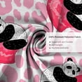 thumbnail image 3 of Cute Panda Heart Shower Curtain with Pink Leopard Cheetah Design, Valentine Romantic Heart Fun Bathtub Curtain, Modern Chic Cloth Fabric Bathroom Decor Set with Hooks 72 x 72 Inch, 3 of 6