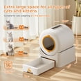 thumbnail image 3 of Flycity Self Cleaning Litter Box, Automatic Litter Box with App Control for Multiple Cats, Safety Sensors, Low Noise, White, 3 of 9