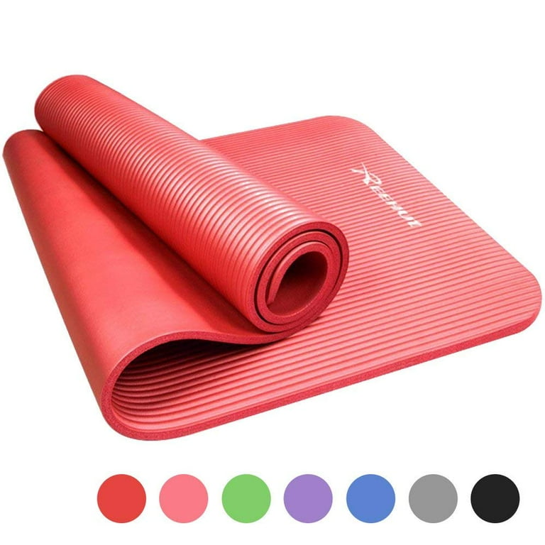 Reehut 1/2-Inch Extra Thick High Density NBR Exercise Yoga Mat for