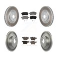 thumbnail image 1 of Transit Auto Front Rear Coated Disc Brake Rotors and Ceramic Pads Kit for Car Jaguar E-Pace with 349mm Diameter Rotor KGT-103431, 1 of 11