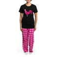 thumbnail image 4 of CafePress - Pink Rooster Women's Dark Pajamas - Women's Short Sleeve Print T-Shirt and Pants Dark Cotton Pajama Set, 4 of 7
