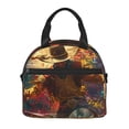 thumbnail image 2 of Hirioo Colorful Bull Western Man for Crossbody Lunch Box for Women Men with Adjustable Shoulder Strap for School, Work and Travel, 2 of 9