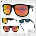 thumbnail image 2 of Classic Kush Mens Fancy Sport Horn Rim Plastic Manly Sunglasses Matte Black - Orange Mirror, 2 of 8