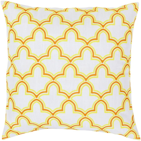 Surya Surya Pillows Area Rug FF051 Tangerine Lattice Scales 22" x 22" Square