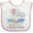 White and Pink, variant on Inktastic My Aunt Loves Me to the Moon and Back Elephant Family Boys or Girls Baby Bib
