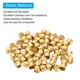 thumbnail image 3 of Uxcell 70Pcs Brass Compression Sleeves Ferrules Brass Ferrule Fitting for 4mm OD Tube, 3 of 6