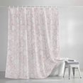 thumbnail image 3 of Blush Pink Florals Shower Curtains for Bathroom, Abstract Damask Flowers European Style Waterproof Fabric Shower Curtain, Decorative Bathroom Curtain for Bathtub, 72"x84", No Hooks Included, 3 of 9