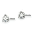 thumbnail image 2 of Auriga Fine Jewelry 14K White Gold 1/2 cttw Round Lab Grown Diamond Stud Earrings for Women (Clarity- VS, Color-D-F), 2 of 5
