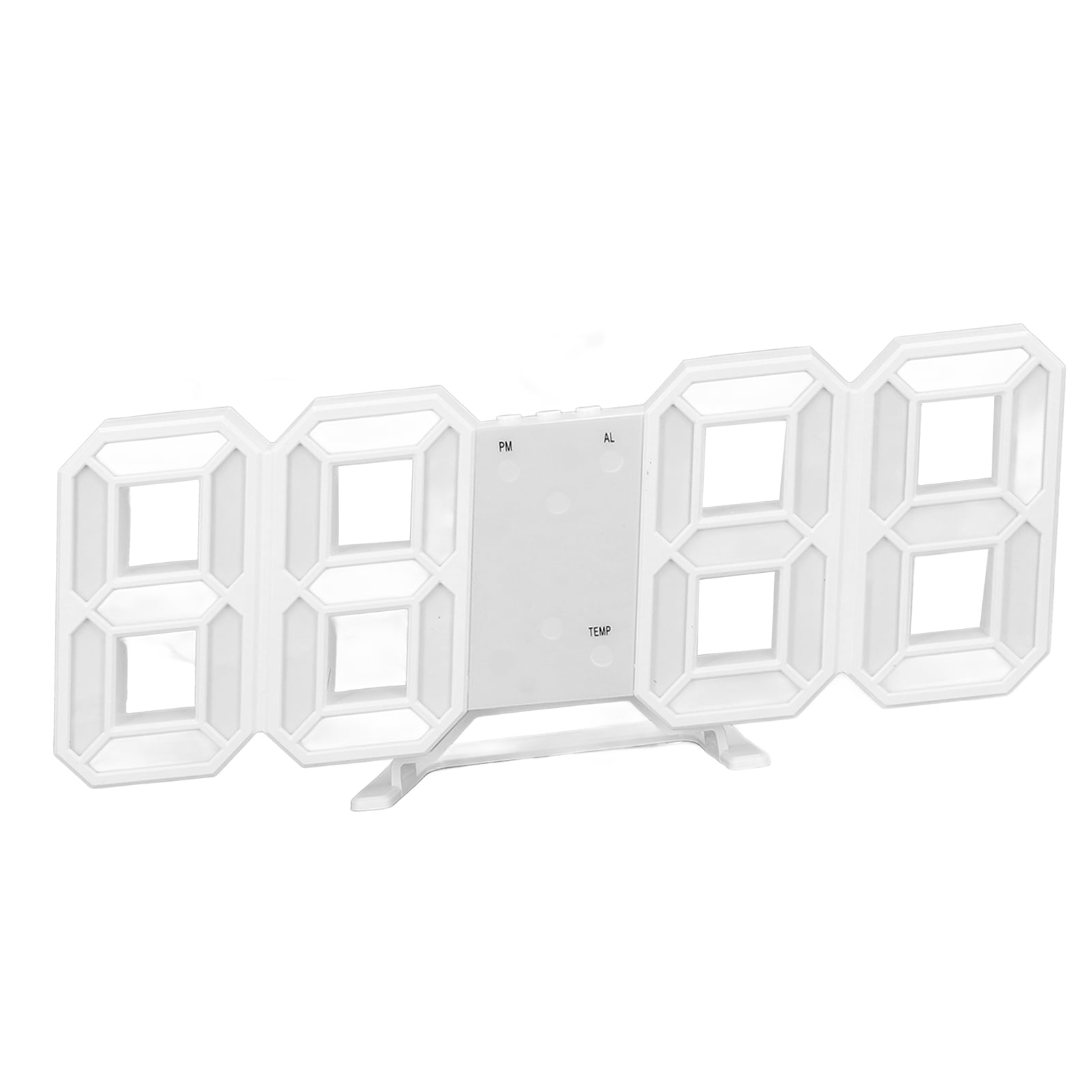 Digital Wall Alarm Clock Timer, Multifunction 3D LED Wall Clock ABS For