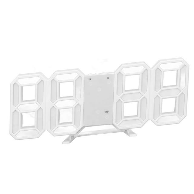 Pequeño reloj digital, reloj de pared LED 3D Reloj con batería Reloj despertador LED Altamente recomendado Jadeshay A