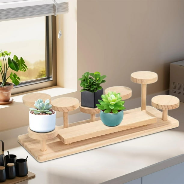 Estante de exhibición de madera, estante de exhibición portátil, decoración de gabinete, figuras de mesa, soporte de exhibición, estante de exhibición