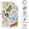 thumbnail image 5 of Colorful Insects Flowers Kitchen Dish Towels Set of 6 Absorbent Hand Towels, Lint-Free 18"x28" Spring Fast Drying Hanging Dishcloths for Cooking Baking Home Clean, 5 of 7