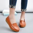 thumbnail image 5 of Women's Casual Loafers Slip On Leather Shoes Lightweight Casual Walking Shoes Female Moccasins Classic Penny Loafer Flats Boat Shoes, 5 of 8