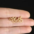 thumbnail image 3 of Cute Tiny Bike Bicycle Stud Earrings Sport Stainless Steel Jewelry Gifts, 3 of 6