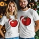 thumbnail image 4 of Camisetas informales de manga corta con estampado de tomate rojo para hombre, 4 of 8