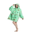 thumbnail image 4 of Wearable Blanket Hoodie for Adults Sherpa All Patterns Oversized Sweatshirt Blanket with Pockets, 4 of 6