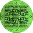 thumbnail image 1 of Ahgly Company Indoor Round Oriental Green Industrial Area Rugs, 4' Round, 1 of 4