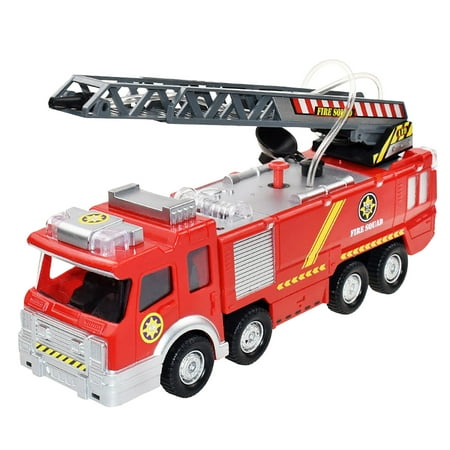 XZNGL Spray Water Truck Toy Fireman 360° Fire Truck Car Music Light ...