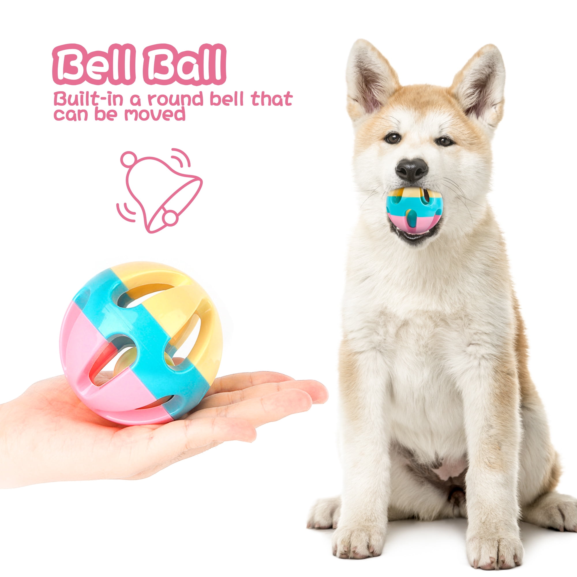 Kepooman Dog Squeaky Ball Toys Teething Chewing and Playtime, Pet Play Balls Toy, Ball Kepooman Dog Squeaky Ball Toys Teething Chewing and Playtime, Pet Play Balls Toy, Ball