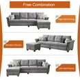 thumbnail image 5 of Soscana Oversized Sectional Sofa with Storage Ottoman,4 Seat L Shaped Couch with Coffee Table,Modern Living Room Seating Furniture for Living Room,Apartment,Office, 5 of 8