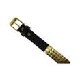 thumbnail image 2 of Triple S Studded Leather Belt [Black and Gold], 2 of 3