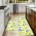 thumbnail image 5 of Watercolor Lemon Kitchen Rugs Set Non-Slip Anti Fatigue Mat 2 PCS Comfort Standing Floor Mats Thick Memory Foam Cushioned for Home Kitchen Office Decor,17.3" x 28" + 17.3" x 47", 5 of 6