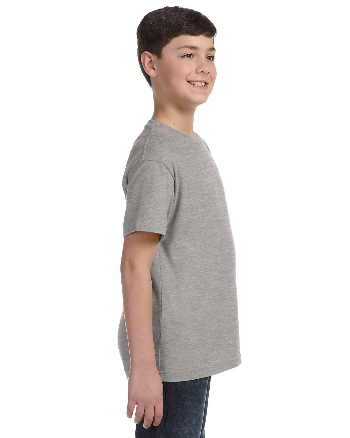 Aquaguard 100% Cotton Boys t-Shirts Crew Neck Short Sleeve Kids Toddler Tee - XS - Heather
