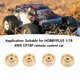 thumbnail image 4 of Bloque de Peso de la Rueda RC, Adaptador de Peso de la Rueda de Latón de ÓXido 4pcs de Alta Resistencia Ligera para Hobbyplus 1/18 4WD CP18P RC CAR, 4 of 7
