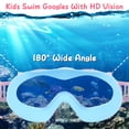 thumbnail image 2 of Kids Swim Goggles with Ear Plugs for Kids 3-16 UV Protection Anti-Fog Leak Proof Wide View Swimming Goggles for Kids Youth Blue,Pink Rim, 2 of 8