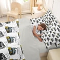 thumbnail image 4 of Castle Fairy Classic Steam Engine Twin Bedding Sets 7-Piece for Boys, Black Outline Bedding Comforter Set for Bedroom, Blue and Yellow,Grey Reversible, 4 of 7