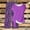 *Purple, variant on ClodeEU Women's 2 Piece Outfit,Tie Short Sleeve Crewneck Print Top and Loose Fit Pants ,Casual Solid Color Lounge Set Pink,Womens Plus XL