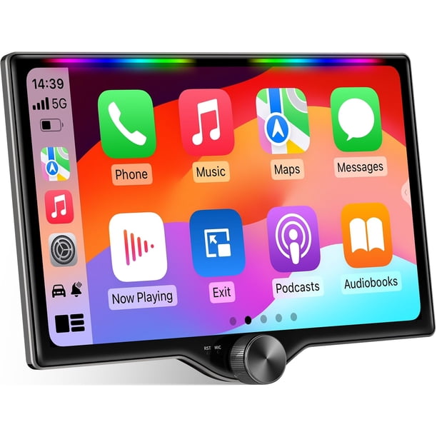 Estéreo para coche Kissound 10.1 QLED Double Din con Carplay inalámbrico