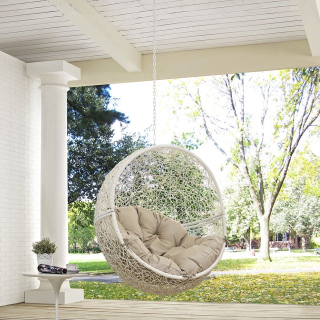 Modway Fauteuil à Bascule pour Patio Extérieur, Blanc