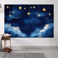 thumbnail image 4 of 8 x 6 ft Stars Backdrop Blue Night Galaxy Flash Starry Sky Cloud Themed Baby Children Kids Birthday Baby Shower Party Decor Banner Children Room Decor Newborn Portrait Backdrop, 4 of 5
