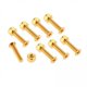 thumbnail image 1 of 4x8x Tornillos De Repuesto Para Ruedas De Monopatín Longboard, 25 Mm, Dorados, 1 of 8