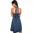 thumbnail image 2 of Scully Cantina Collection Halter Dress Dark Blue 100% Cotton Soutache S, 2 of 3